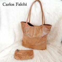 美品 タグ付き カルロスファルチ トートバッグ スタッズ