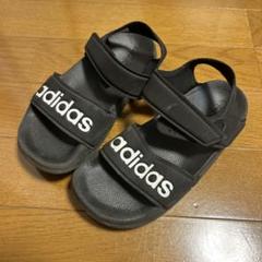 adidas ブラック サンダル キッズ