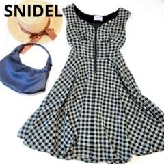 限定セール♡未使用級 snidel スナイデル チェック フレアワンピース 膝丈
