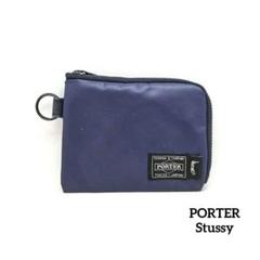 PORTER/コラボ/Stussyコインケース/限定/財布/ウォレット/別注/青 PORTER/コラボ/Stussyコインケース/限定/財布/ウォレット/別注/青