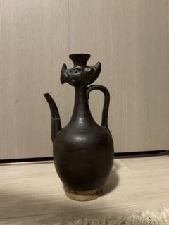 黒釉鳳首水注 唐・宋 磁州窯 シルクロード 中国美術 黒釉鳳首水注 唐・宋 磁州窯 シルクロード 中国美術 - メルカリ