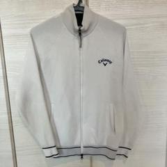 Callaway ホワイト ジップアップセーター M