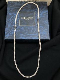 週末限定お値下げ！【未使用級☆】ミキモト パール　リボン　クロス　ネックレス ✨お値下げ✨MIKIMOTO ミキモト ロングパールネックレス