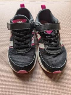 New Balance キッズ スニーカー ブラック/ピンク 17cm