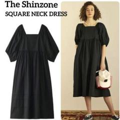 The Shinzone 21SS スクエアネック ドレス ワンピース ブラック The Shinzone 21SS スクエアネック ドレス ワンピース ブラック