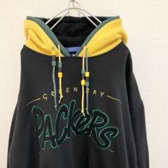 90s 韓国製 GREEN BAY PACKERS 刺繍 リブライン パーカー 90s 韓国製 GREEN BAY PACKERS 刺繍 リブライン パーカー - メルカリ
