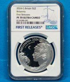 2021年 美徳 真実 PF70UC ファーストリリース 1オンス1ポンド 銀貨 2021 エリザベス2世 クイーンズビースト コンプリーター 英国