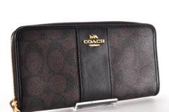 ‼️未使用‼️コーチCOACH ラウンドファスナー長財布 黒と青 レザーF75209 COACH コーチ 長財布 ラウンドファスナー PVC シグネチャー 青