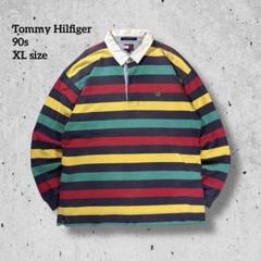 Tommy Hilfiger マルチボーダー ラガーシャツ 90s