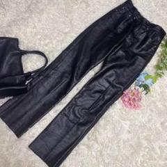 90s schott レザーパンツ　黒　本革　 ヴィンテージ　USA製　28 S