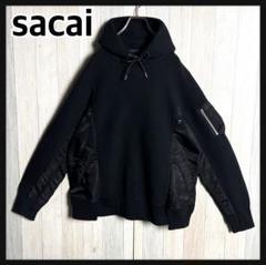 3062【大人気・美品】サカイ スポンジスウェット MA-1 ドッキングパーカー