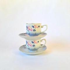 カップ&ソーサー　椿　花柄　2客のサムネイル