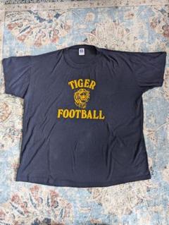 ヴィンテージ 40年代 ラッセル スポルティング フットボールＴシャツ ブラック 90's RUSSELL フットボールTシャツ 