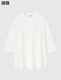 ⭐️新品⭐️ユニクロユー（U）メンズ　クルーネックTシャツ（七分袖）M 白