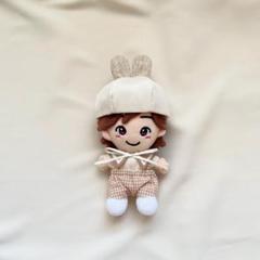 ちびぬい はぴぬい ちびスト 服 うさみみセーラーセット ベージュ×チェックのサムネイル