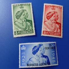 3083 外国切手 トンガ サローテ女王 英保護領 1920年~ 未使用美品 7010 外国切手 英領諸国 1948年エリザベス女王銀婚式 3種加刷含