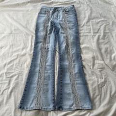 ブーツカット デニム レース 平成ギャル y2k 姫ギャル 00s グランジ