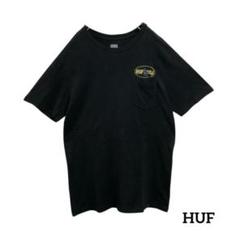HUFハフ半袖Tシャツポケット付き刺繍ロゴマークオシャレデザイン古着