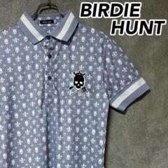 BIRDIE HUNT バーディハント 総柄 ロゴ 半袖 ポロシャツ ウェア