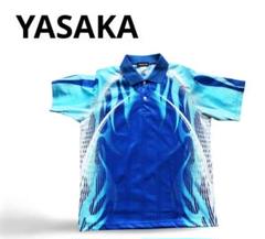 YASAKA 卓球 ゲームシャツ O 吸汗速乾 青系 美品