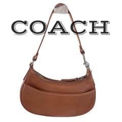 【美品】 COACH コーチ ワンショルダーバッグ レザー ハーフムーン