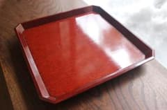 【春限定セール】隅切盆 ★ 大場芳郎さん / 麻布目 / 大場漆部 春限定セール】隅切盆 ☆ 大場芳郎さん / 麻布目 / 大場漆部