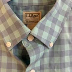 L.L.Bean 半袖シャツ 水色のチェック