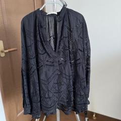ヌキテパ ブラウス カットワーク レース 黒 長袖 ヌキテパ ブラウス カットワーク レース 黒 長袖 - メルカリ