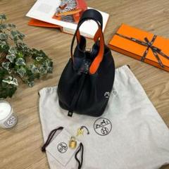 ❤お得なお品❤ピコタンロックMMエクラ ブルーインディゴ Ｇ金具 エルメス Ｘ刻 エルメス HERMES ピコタンロックエクラMM ブルーインディゴ