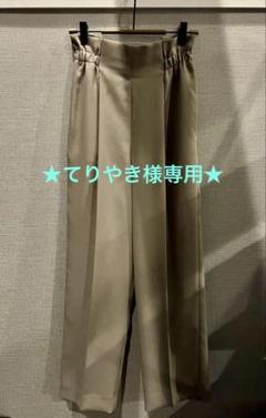【新品】パシオーネ⭐︎ cotton nylon tuck wide pants 新品】パシオーネ⭐︎ cotton nylon tuck wide pants
