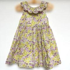 美品　ジャカディ　リバティ花柄ノースリーブワンピース 110cm jacadi 花柄リバティ ノースリーブワンピース 110cm - メルカリ