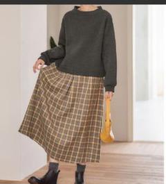 新品　楽かわ　ドッキングワンピース　XL　モカ