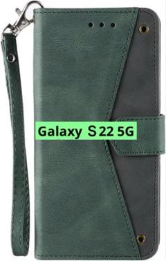 スマホケース Galaxy Ｓ22 手帳型 カバー グリーン