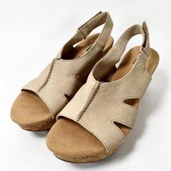 未使用級⭐️Clarks クラークス 24.5 ウェッジソールサンダル コルク