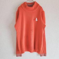 【“BIack&White”】(M)ハイネックニット/プルオーバー/モコモコ