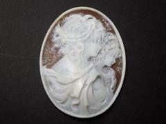 00シェルカメオ 54mm×42mm カメオ ルース ペルニーチェ (刻印有り)