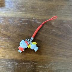 希少！わんこのえにっき ハローキティ ストラップ オレンジ