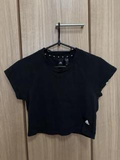 adidas originals クロップド丈トップス M 黒 adidas originals クロップド丈 Tシャツ - メルカリ