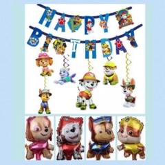パウパトロールガーランド　パウパトロールバルーン　誕生日バルーン
