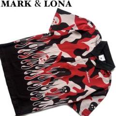 MARK&LONA マークアンドロナ ポロシャツ 炎 メンズ 迷彩 ゴルフ M MARK&LONA マークアンドロナ ポロシャツ 炎 メンズ 迷彩 ゴルフ