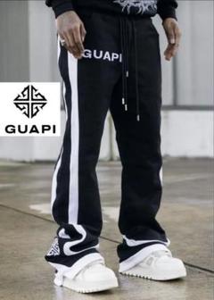 GUAPI グアピ　フレアデニム　スキニーパンツ サイドジップ ブラック GUAPI グアピ フレアデニム スキニーパンツ サイドジップ ブラック
