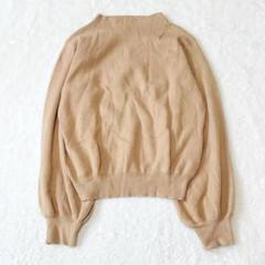 Andemiu♦︎長袖ニット プルオーバー F ハイネック　無地　茶系　a617