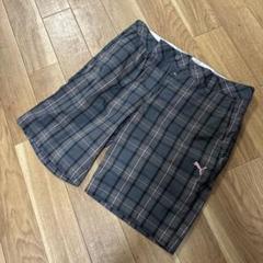 PUMA チェック柄パンツ W32 グレー/ピンク