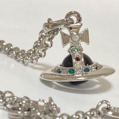 Vivienne Westwood｜タイニーオーブネックレス　シルバー×ブラック