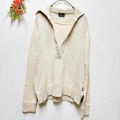 BUGLE BOY【M】ニット Vネック セーター 長袖 カットソー ベージュ