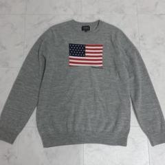 パーリーゲイツ 星条旗 クルーネック ニット グレー 5
