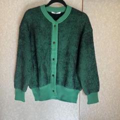 RADIATEニットセーター　ブルゾン ふんわりあったかカーディガン　緑