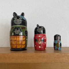 Amazon | ロシア雑貨 マトリョーシカ 虹色の猫ねこネコ 7ピース