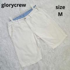 glorycrew/グローリークルーホワイトデニムハーフパンツショートパンツM