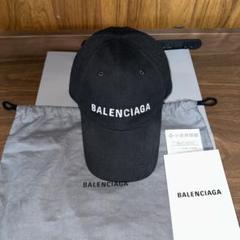 BALENCIAGA バレンシアガ　キャップ　黒 BALENCIAGA 黒 キャップ L 58 バレンシアガ - メルカリ